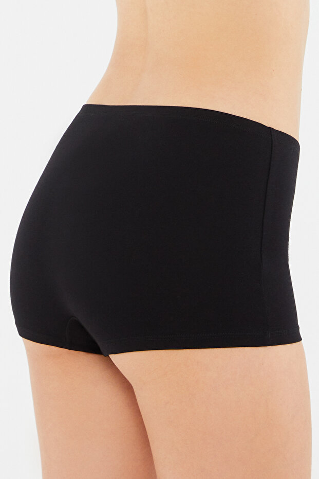 Siyah Penye Kadın Boxer - 2