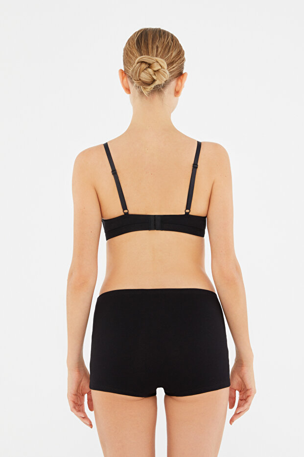 Siyah Penye Kadın Boxer - 6