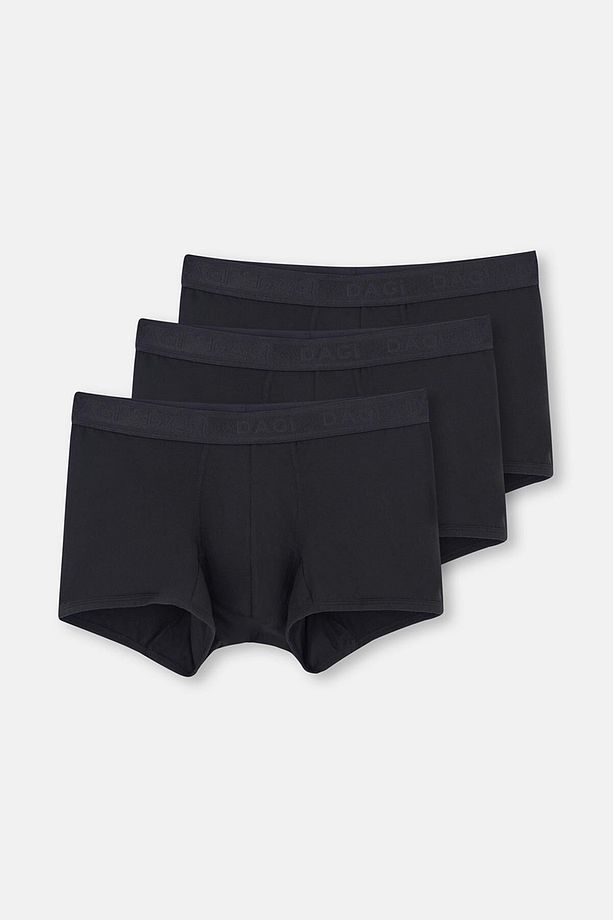 Siyah Basic Micro Modal 3'lü Boxer - 1