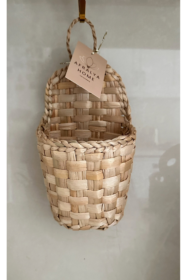 Wicker Bohemian Basket Newspaper Rack Accessory Decor Book Door Ornament Decorative Gift Modern Authentic Model