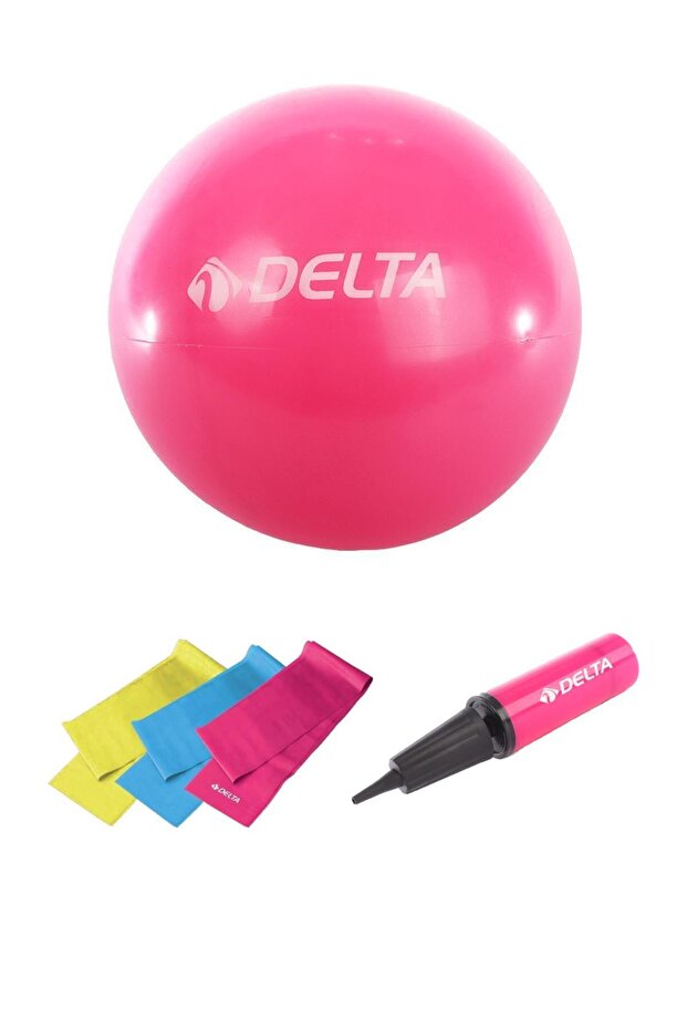 55 cm Pilates Ball 3-Piece Pilates Band Resistance Rubber Pump Set Suitable for 140 cm - 159 cm Height Range