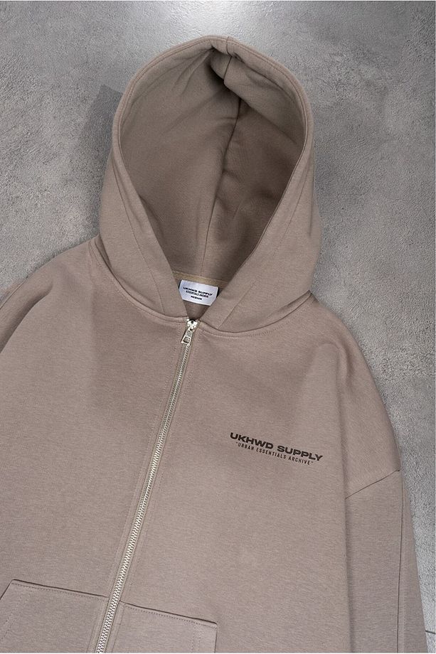 Essentials Archive Taş Zip Erkek Ceket Hoodie - 2