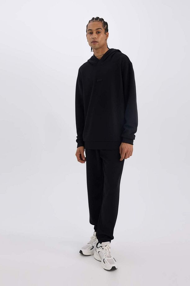 DeFactoFit Standart Fit Kapüşonlu Skuba Dalgıç Kumaş Sporcu Sweatshirt D7364AX25SP - 2