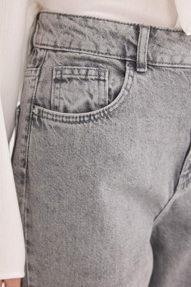 90s Wide Leg Yüksek Bel Uzun Jean Yıkamalı Pantolon E3174AX25SP - 5