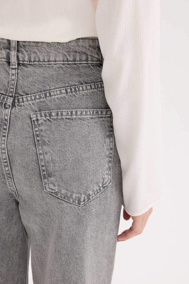 90s Wide Leg Yüksek Bel Uzun Jean Yıkamalı Pantolon E3174AX25SP - 6