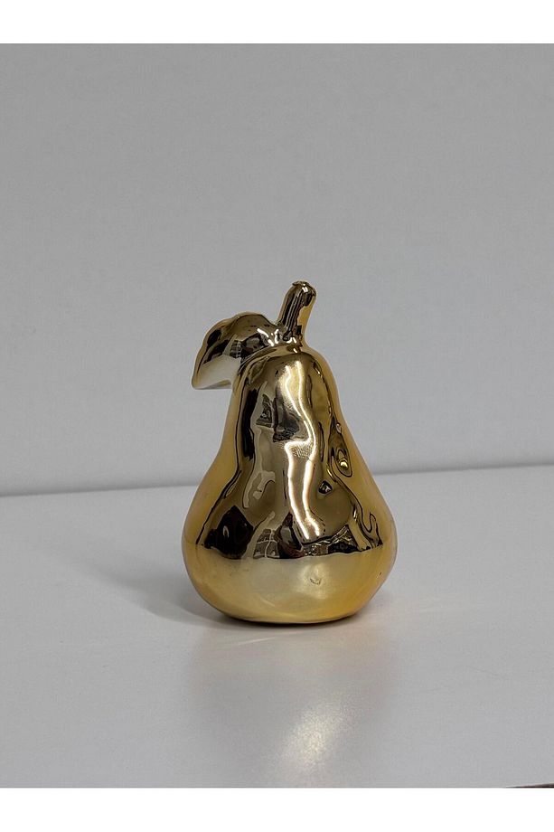 Dekoratif Armut Gold (küçük Armut 10 Cm Boy, 6 Cm En ) Tek Adet - 2