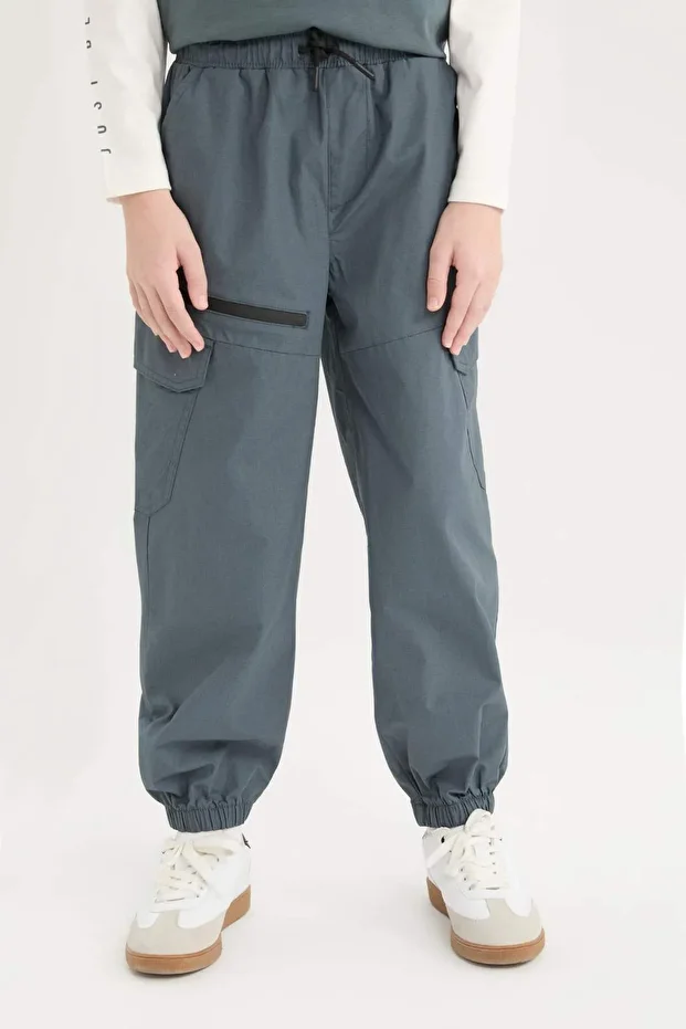 Erkek Çocuk Lastikli Paça Cepli Paraşüt Pantolon D8526A825SP - 7