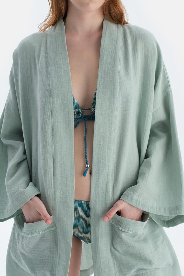 Mint Yeşili Kimono - 4