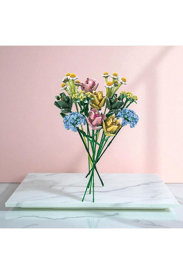 BLX Flower Set Çiçek Buketi 926 Parça Blok Yapım Seti - 4