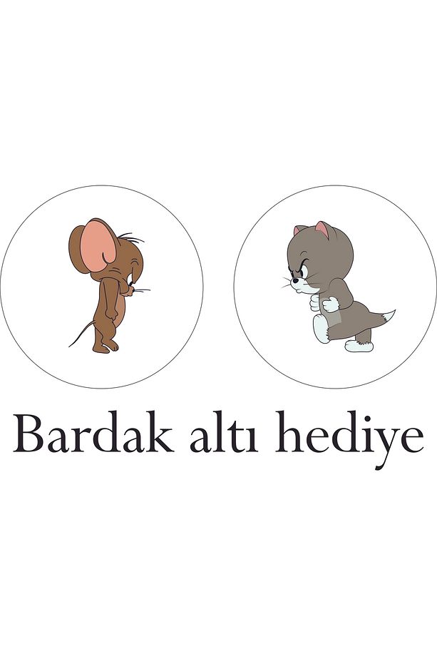 14 Şubat Sevgililer Gününe Özel Isim Yazılabilir. Seramik Kupa Bardak Tom Jerry bardak altı hediye - 2