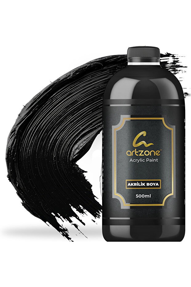 Akrilik Boya 500ml - Siyah - 6