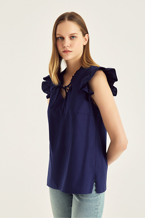 2231 BLUZ LACİVERT - 2