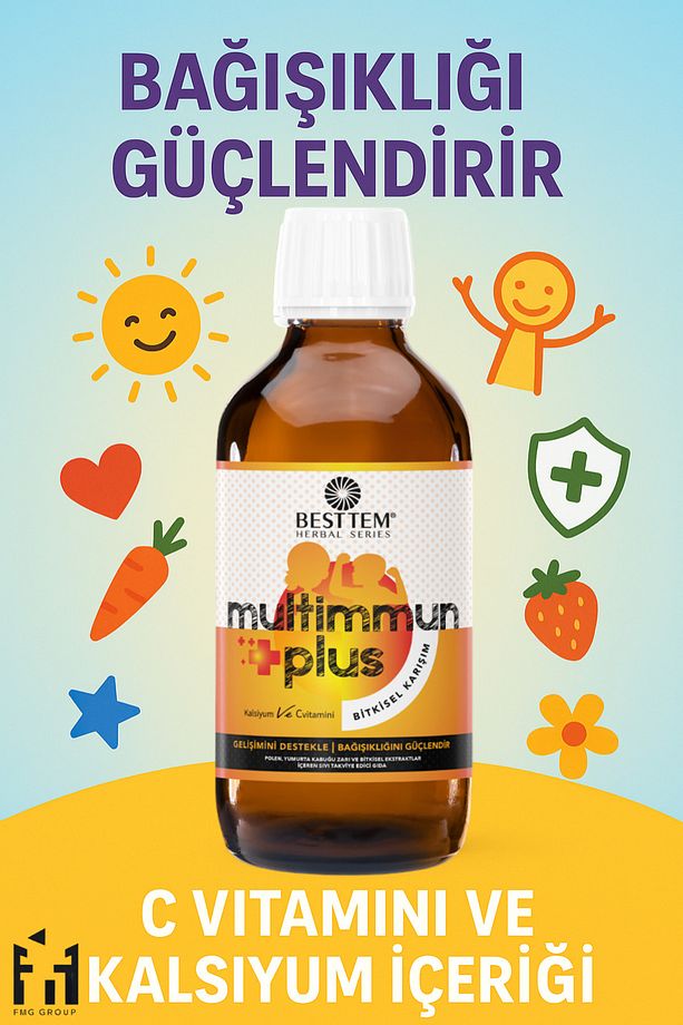 Multimmun Plus – Çocuklar Için C Vitamini Ve Kalsiyum Deposu | 100 ml - 5
