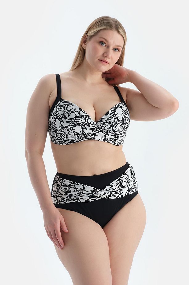 Multicolor Yüksek Bel Bikini Alt - 1