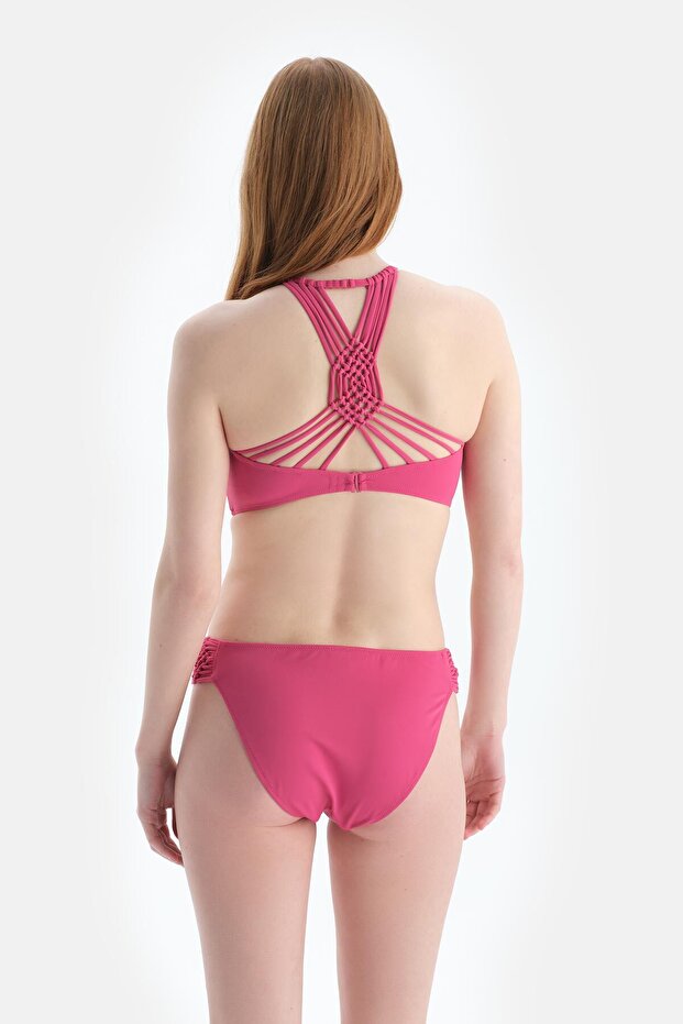 Fuchsia Normal Waist Bikini Bottom - 2