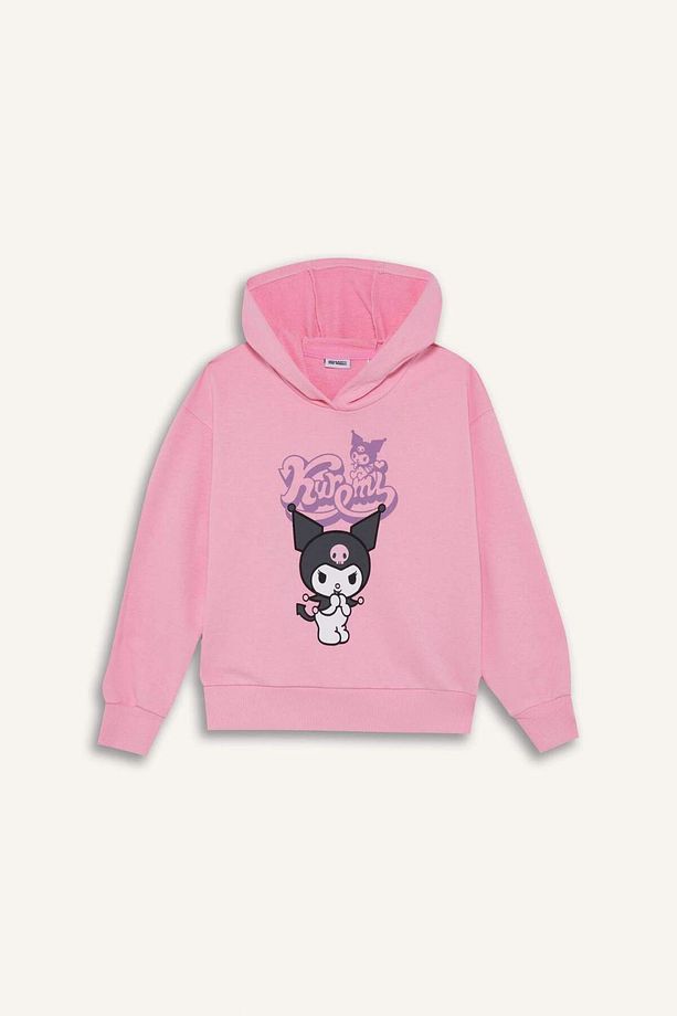 Kız Çocuk Hatsune Miku Oversize Geniş Kalıp Kapüşonlu Sweatshirt D2828A824WN - 7