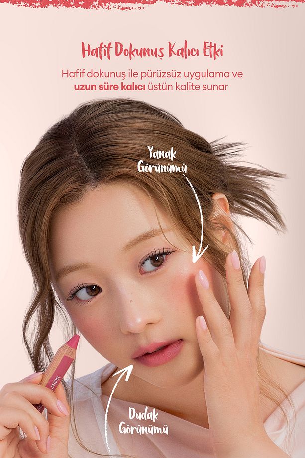 Kremsi, Kalem Şeklinde Renkli Dudak Balmı & Kalemtıraş CLIO Butter Balm Crayon 007 Mauve Shade - 3