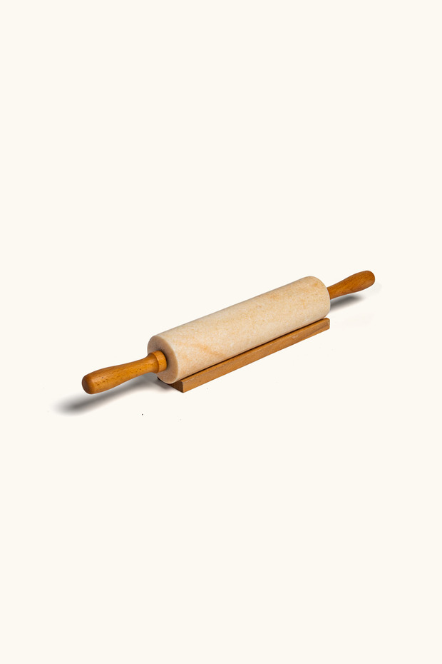 دبوس دوار من الرخام الأبيض - 1