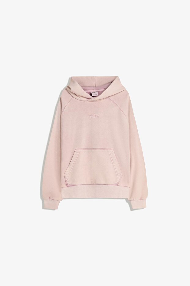 Boxy fit kapüşonlu sweatshirt - 4