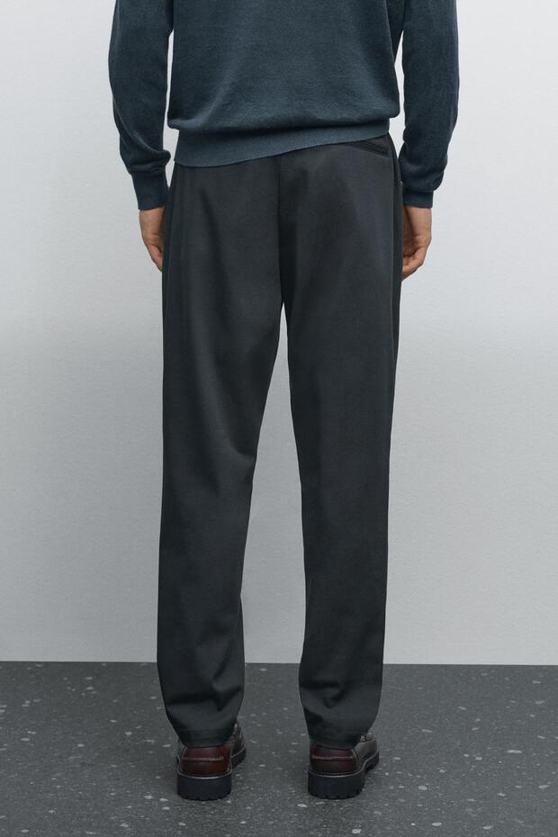 Pamuk karışımlı yarı jogger pantolon - 3