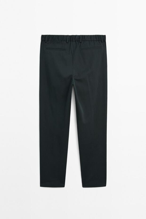 Pamuk karışımlı yarı jogger pantolon - 8