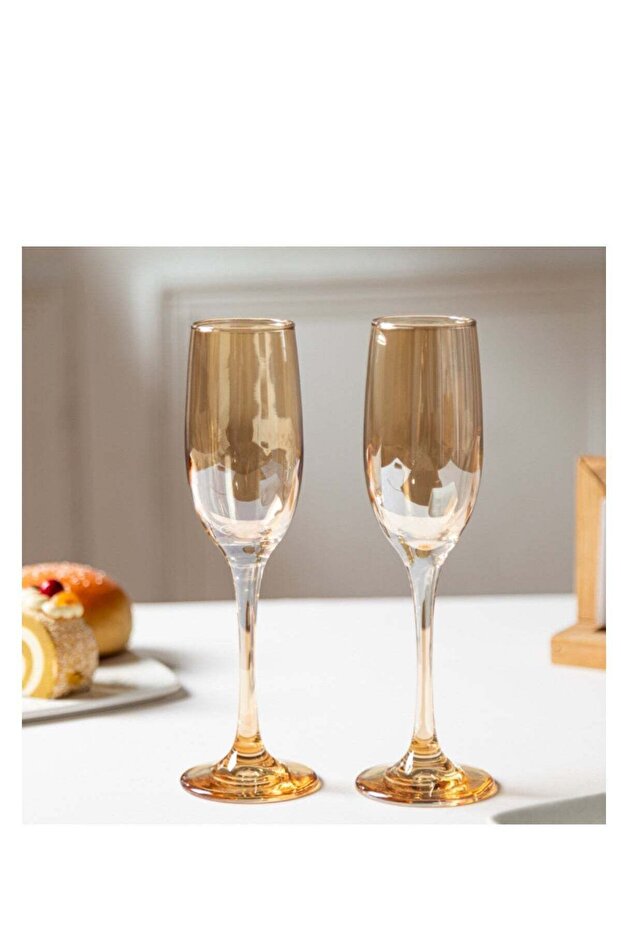 6 Pcs Glasses Champagne Glasses Elegant Designed Hand Blown Lead Free Cups 200ml