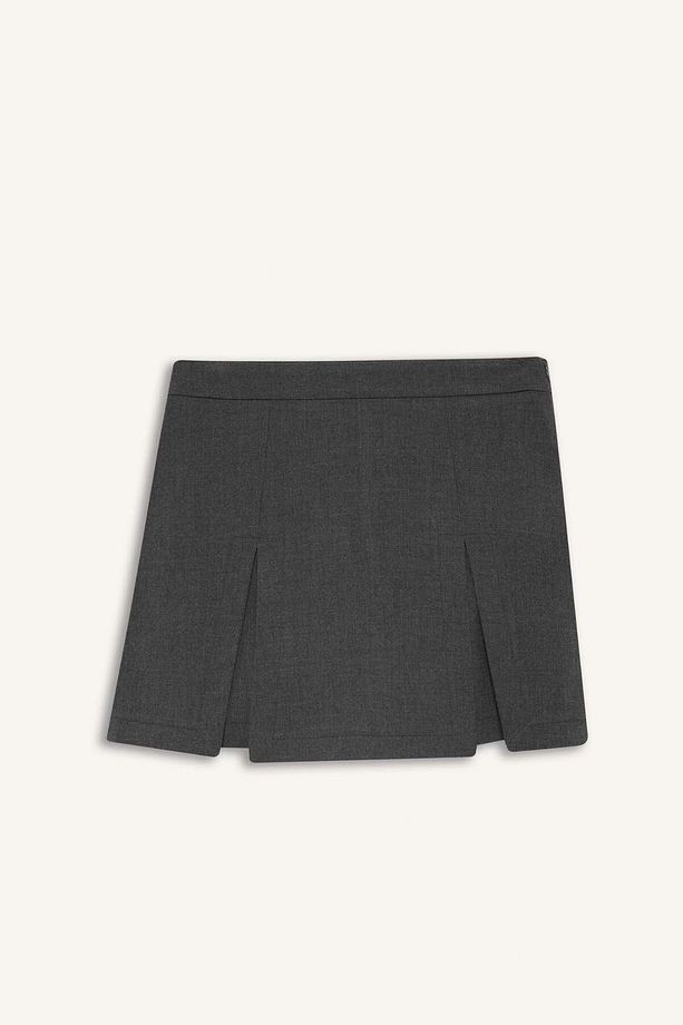 Yüksek Bel Pileli Casual Klasik Şort Etek  C7340AX24WN - 7