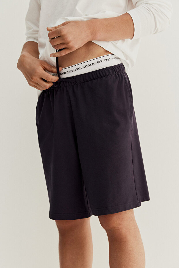 Diz Boyu Pike Şort Relaxed Fit - 2
