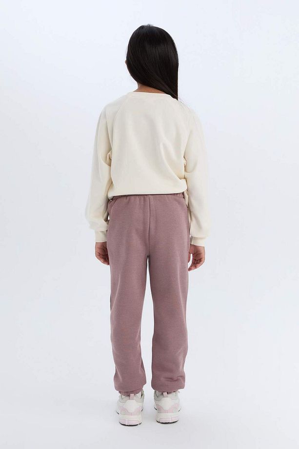 Kız Çocuk Standart Fit Beli Paçası Lastikli Cepli Jogger Eşofman Altı D3845A824WN - 6
