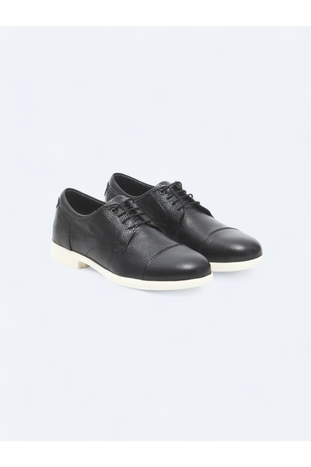 Siyah Deri Smart Casual Ayakkabı - 2