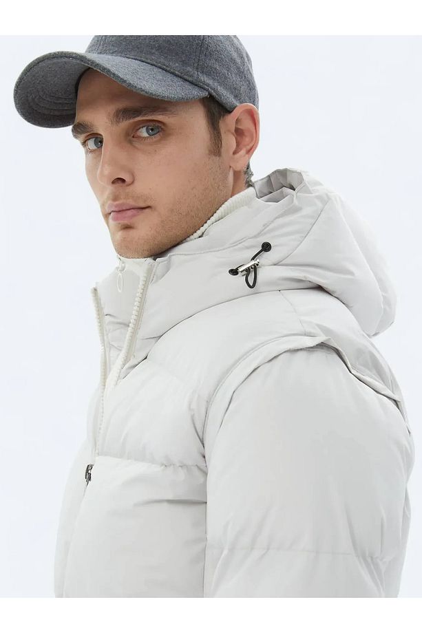 Taş Regular Fit Casual Dokuma Mont - 4