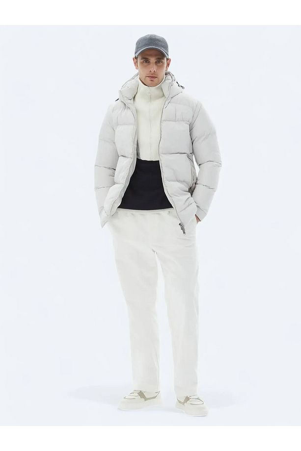 Taş Regular Fit Casual Dokuma Mont - 2