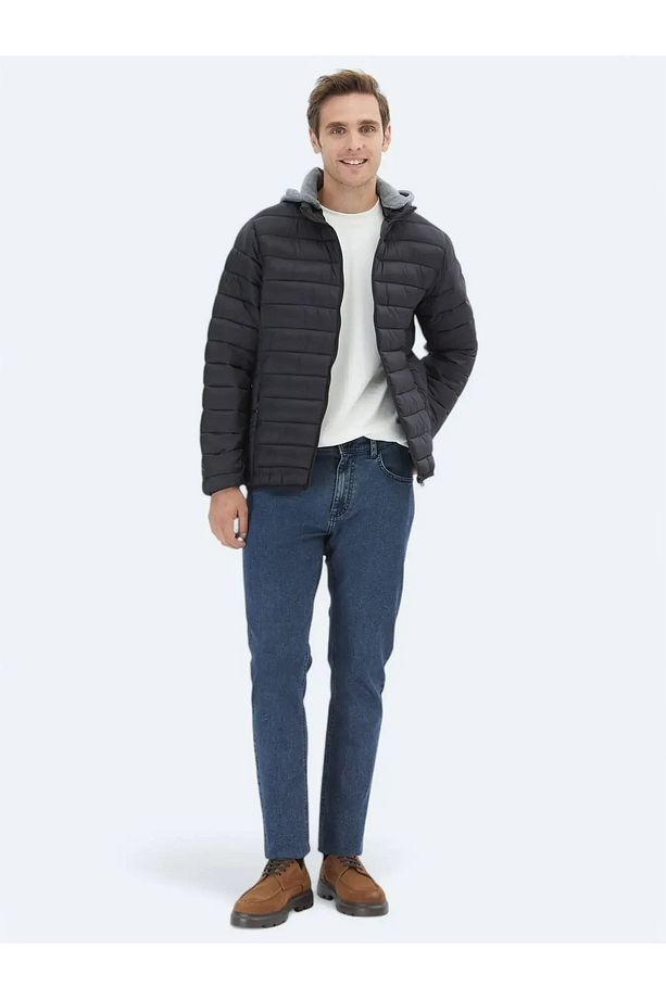 Siyah Regular Fit Casual Dokuma Mont - 2