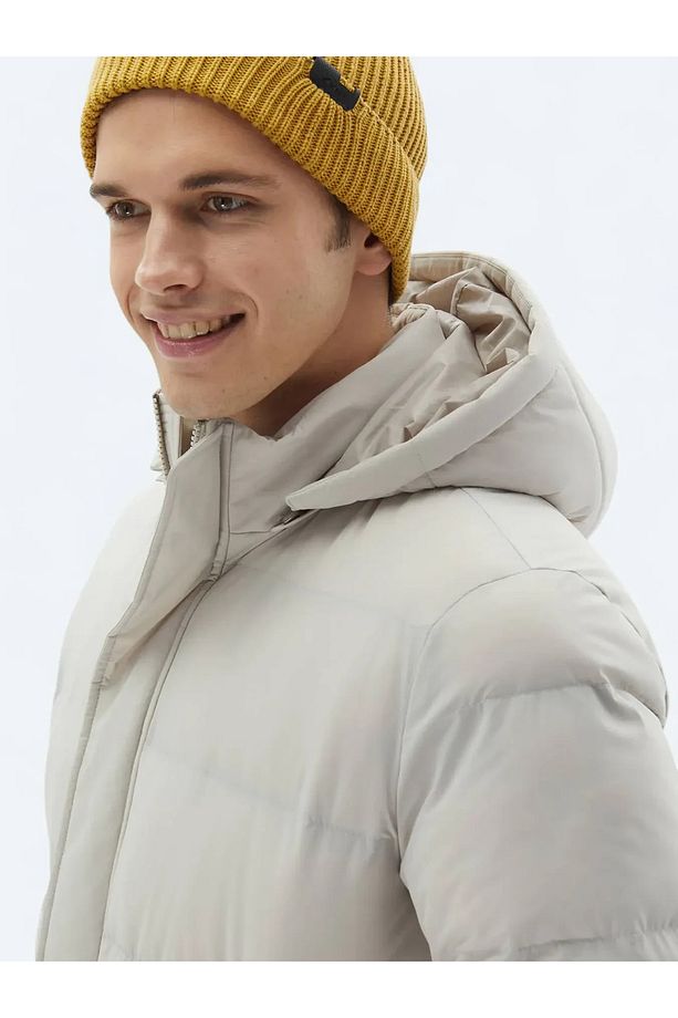 Taş Regular Fit Casual Dokuma Mont - 7