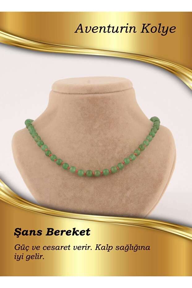 Certified Aventurine Green Knotted Necklace