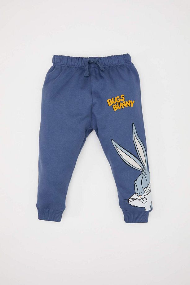 Erkek Bebek 2'li Takım Looney Tunes Bisiklet Yaka Sweatshirt Beli Lastikli Eşofman Altı D5934A524WN - 2