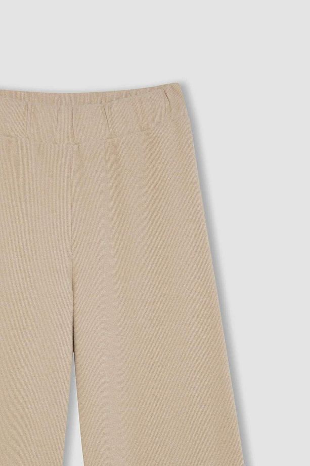 Relax Fit Beli Lastikli Selanik Kumaş Basic Düz Triko Siyah Pantolon B4311AX24WN - 8