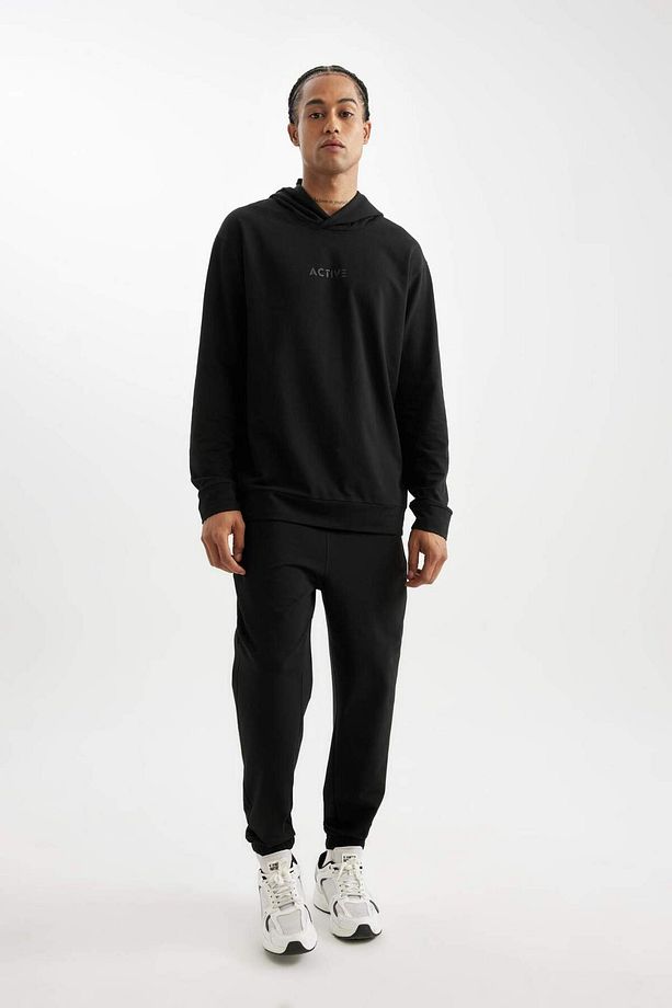 DeFactoFit Standart Fit Kapüşonlu Baskılı Sporcu Sweatshirt D6826AX24AU - 2