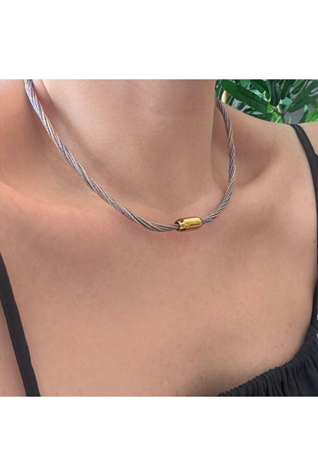 Çelik Mıknatıslı İp Kolye - 1