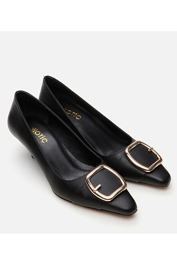 Kadın Deri Siyah Stiletto - 2