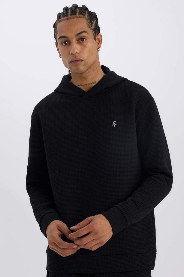 DeFactoFit Standart Fit Kapüşonlu Kapitoneli Sporcu Sweatshirt D0752AX24AU - 3