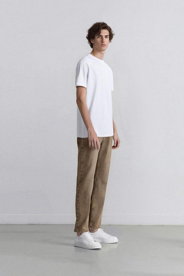 %100 Pamuk 90's Slim Fit Dar Kalıp Normal Bel Dar Paça Yıkamalı Jean Pantolon D8758AX24AU - 3