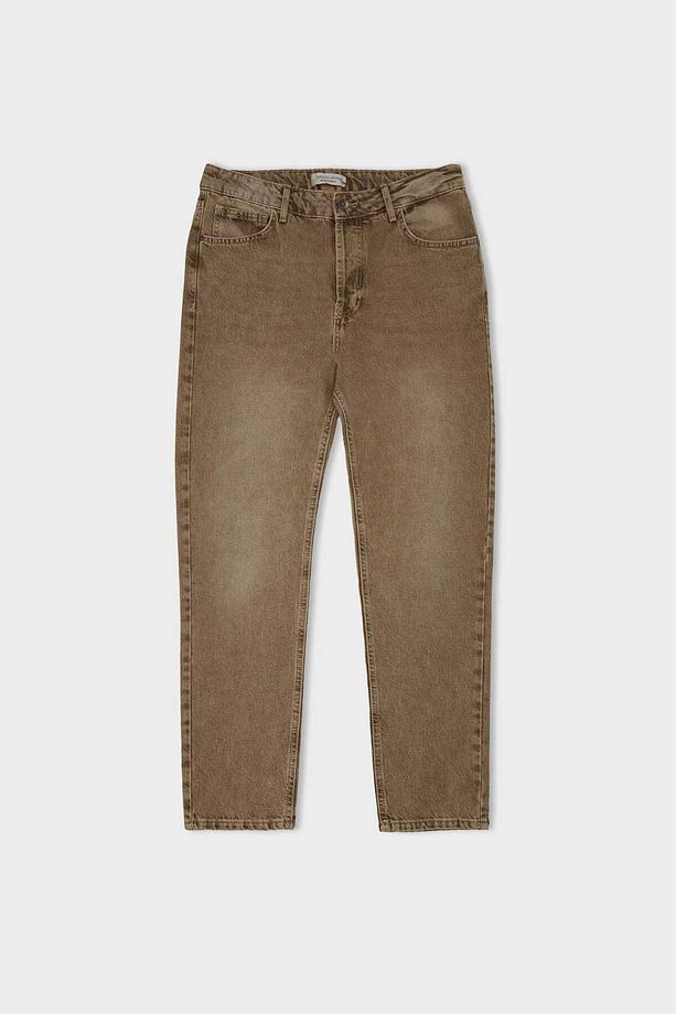 %100 Pamuk 90's Slim Fit Dar Kalıp Normal Bel Dar Paça Yıkamalı Jean Pantolon D8758AX24AU - 8