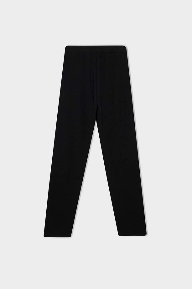 Pantolon Straight Fit Lastikli Bel Piliseli Basic Düz D4405AX24WN - 8
