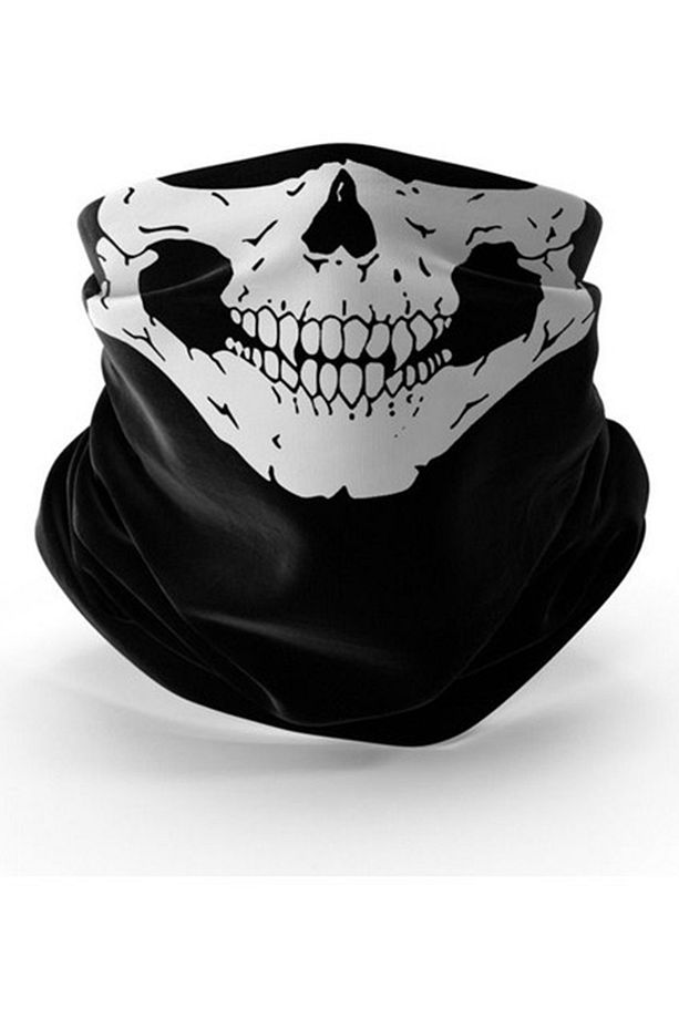2 ADET Buff Kuru Kafa İskelet Maske Motorcu Kar Maskesi Boyunluk Maske Baf Ağızlık Mask Buff - 2