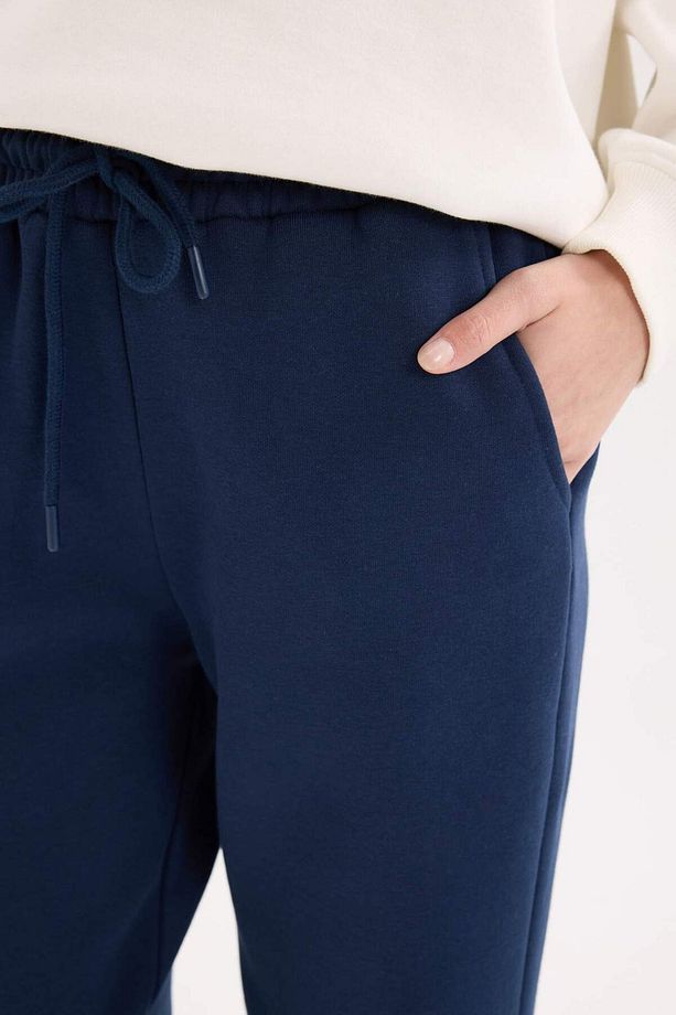 Standart Fit Kalın Jogger Eşofman Altı Bel Paça Lastikli Basic Düz Uzun Boy S7370AZ24WN - 5