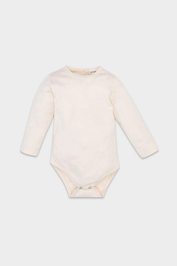 Kız Bebek 2'li Takım Yarım Balıkçı Yaka Uzun Kollu Tişört Salopet Elbise C9752A524AU - 2