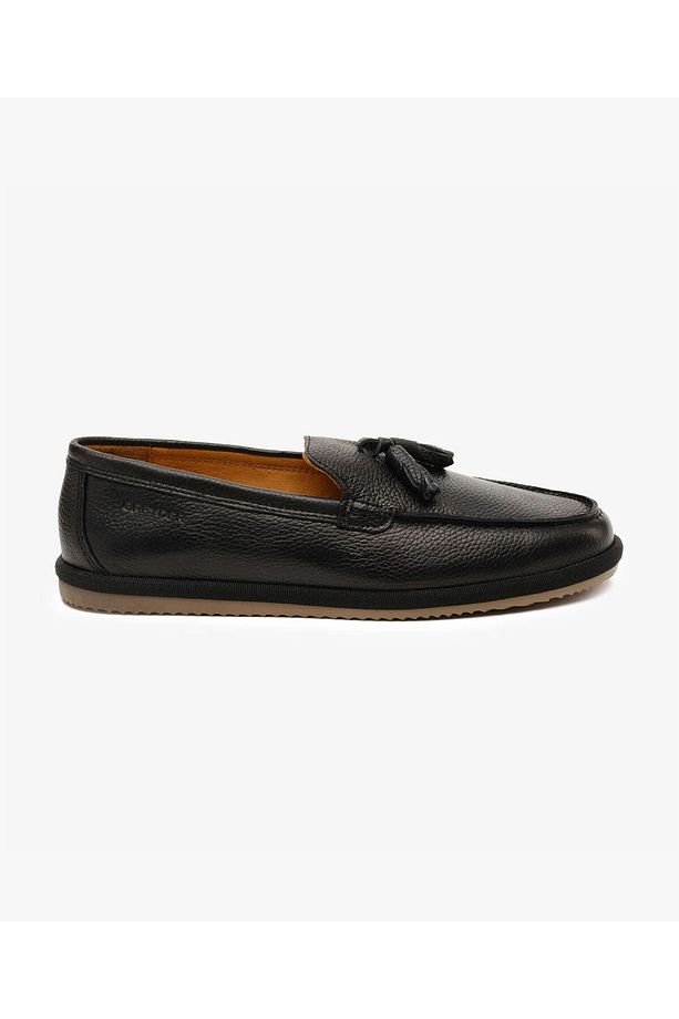 Erkek Siyah Hakiki Deri Loafer Ayakkabı 5Y1LA18330 - 1