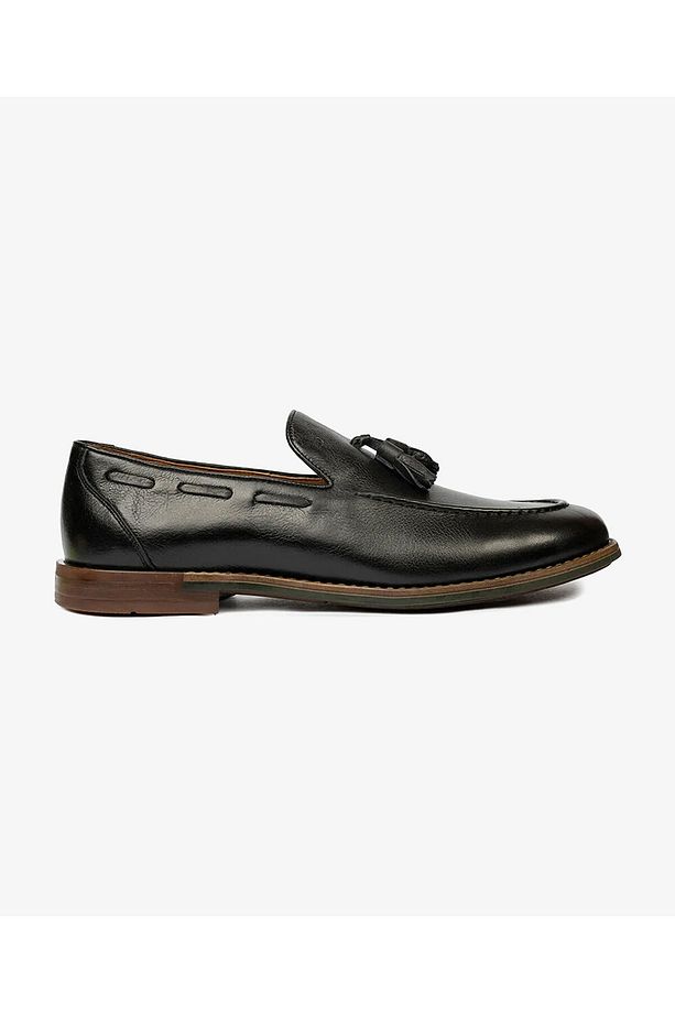 Erkek Siyah Hakiki Deri Loafer Ayakkabı 4Y1UA64510 - 1