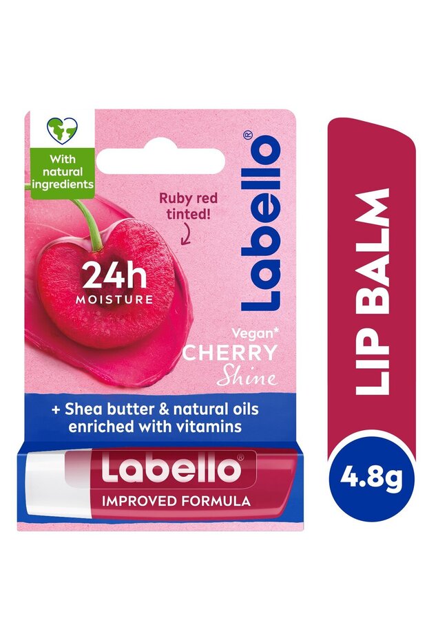 Lip Balm Moisturising Lip Care Cherry Shine – 4.8g Hydrating Lip Balm Stick
